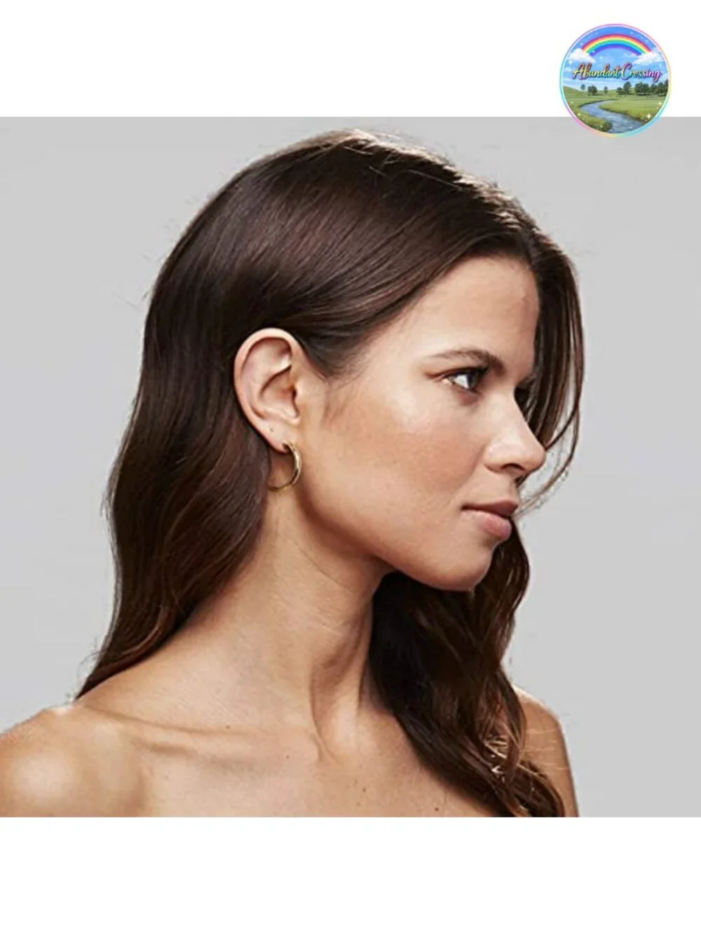 14K Gold Plated Vermeil 30mm Chunky Hoop Earrings for Women Lightweight